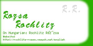 rozsa rochlitz business card